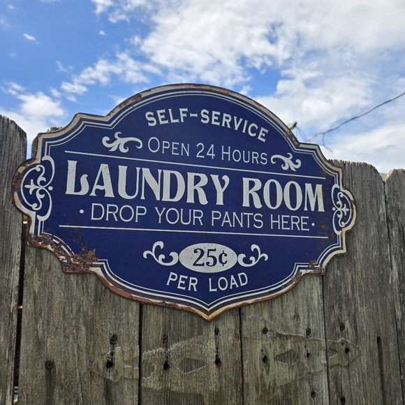 Laundry Room Sign Rustic Washroom Wall Hanging - Picture 7 of 7